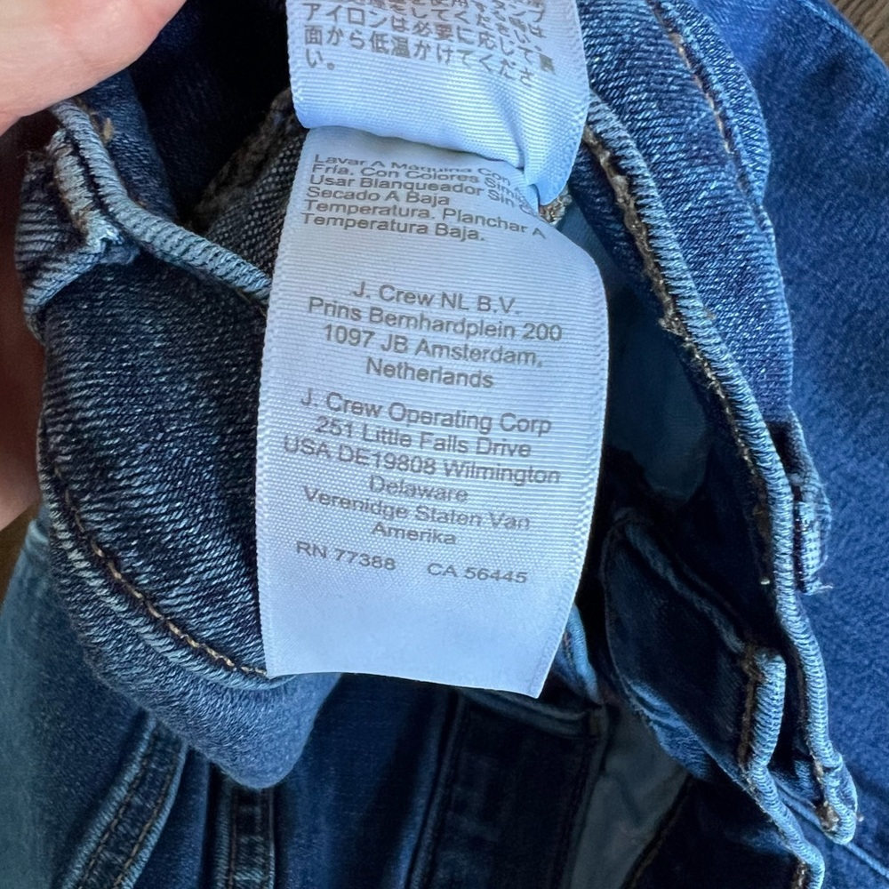 J. Crew Women's 9 inch Mid Rise Skinny Denim Blue Jeans size 27 - Picture 7 of 7